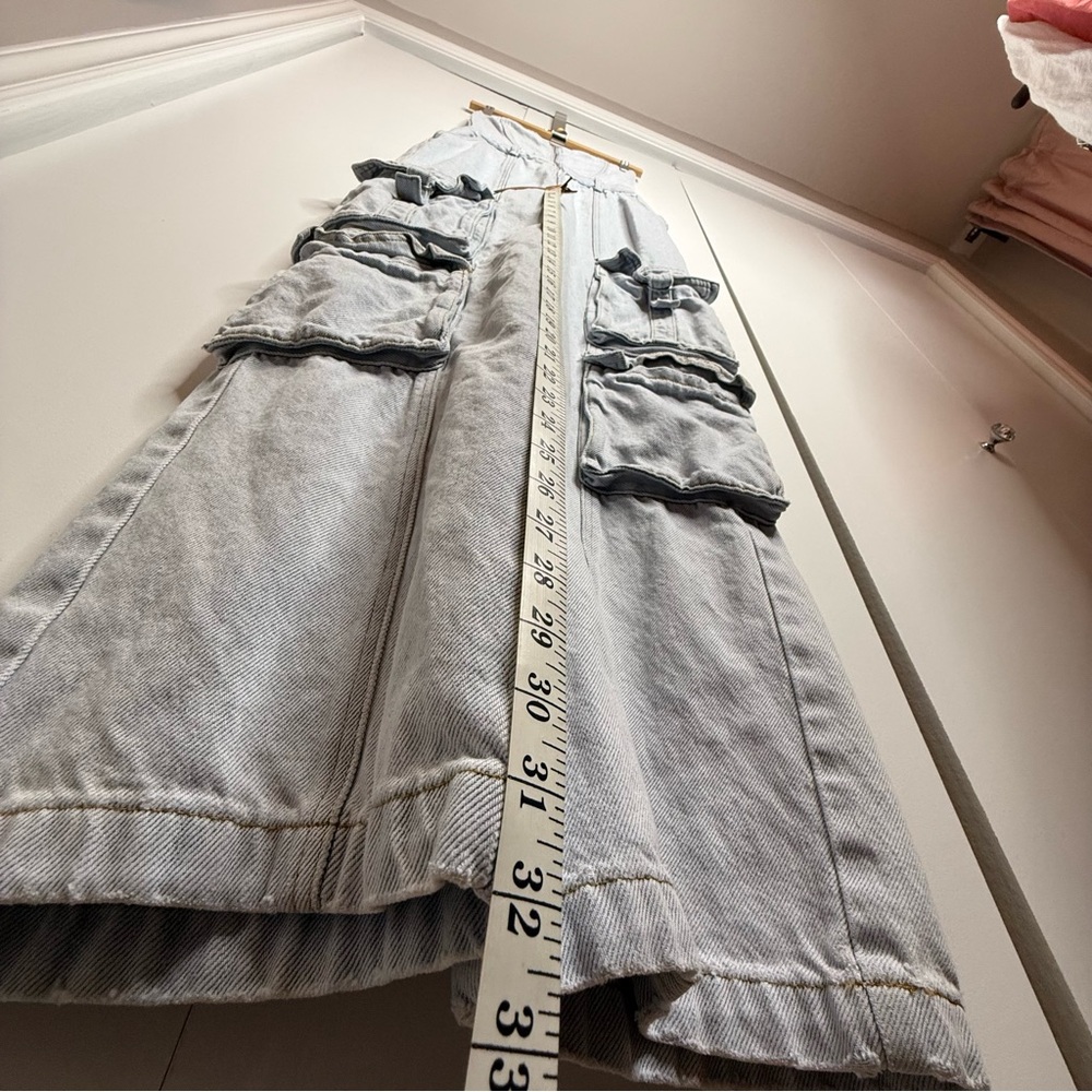 We Wore What Denim Corset cargo Jumpsuit - size 2 - Picture 15 of 15